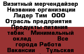 Визитный мерчендайзер › Название организации ­ Лидер Тим, ООО › Отрасль предприятия ­ Продукты питания, табак › Минимальный оклад ­ 25 100 - Все города Работа » Вакансии   . Тульская обл.